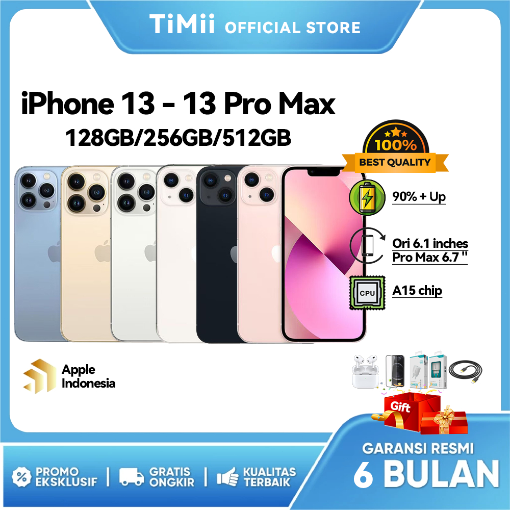 Apple iPhone 13 - 13 Mini - iPhone 13 Pro - 13 Pro Max 128GB 256GB 512GB Second Original Fullset Mul