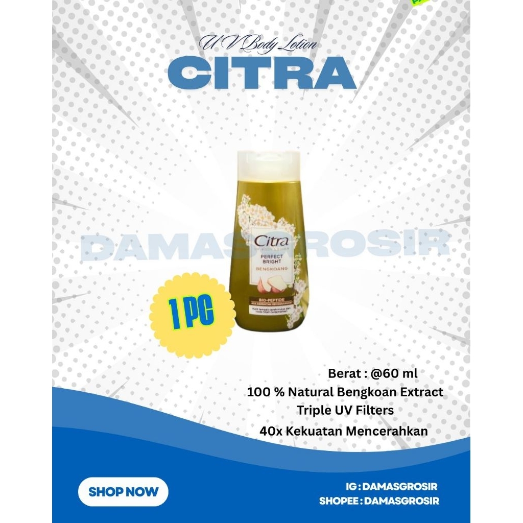 CITRA 60ML HAND BODY LOTION HBL KEMASAN POCKET KECIL PELEMBUT PEWANGI KULIT