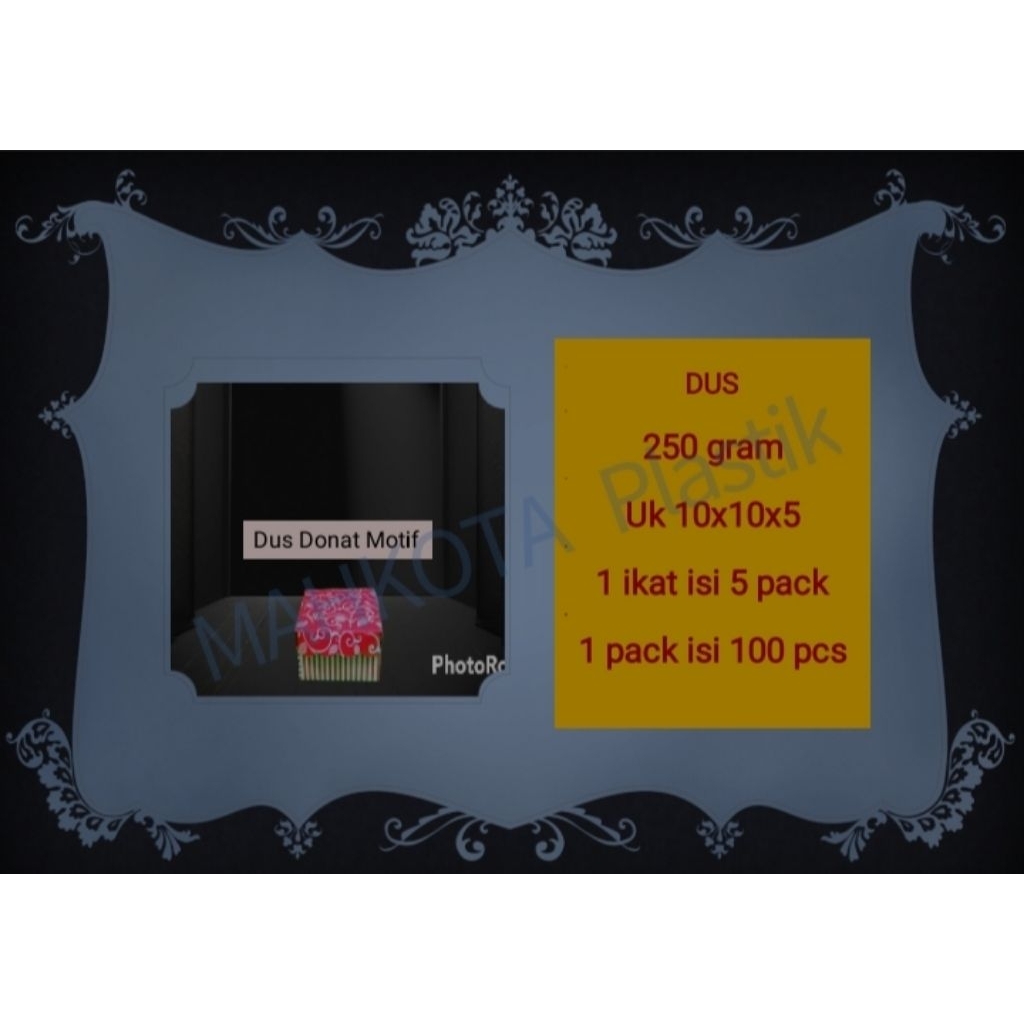 Dus Donat Motif/Box Donat/Dus Jajan