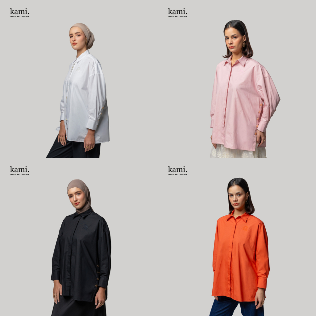 PLAIN KAMIIDEA Gale Oversized Top Kamiidea Kami Idea Atasan Kemeja Lengan Panjang