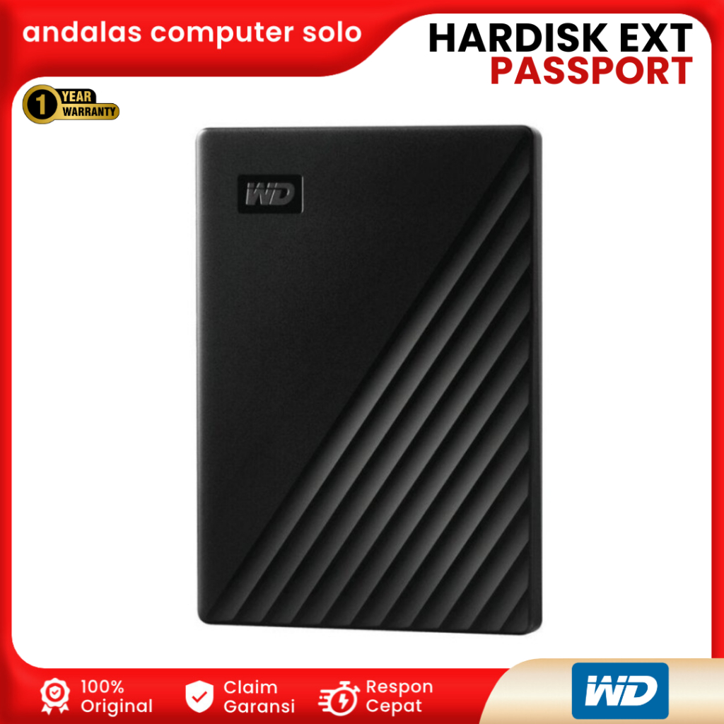 HARDISK HDD EXTERNAL WD PASSPORT 1TB 2TB 4TB EXTERNAL HARDISK HDD EXT