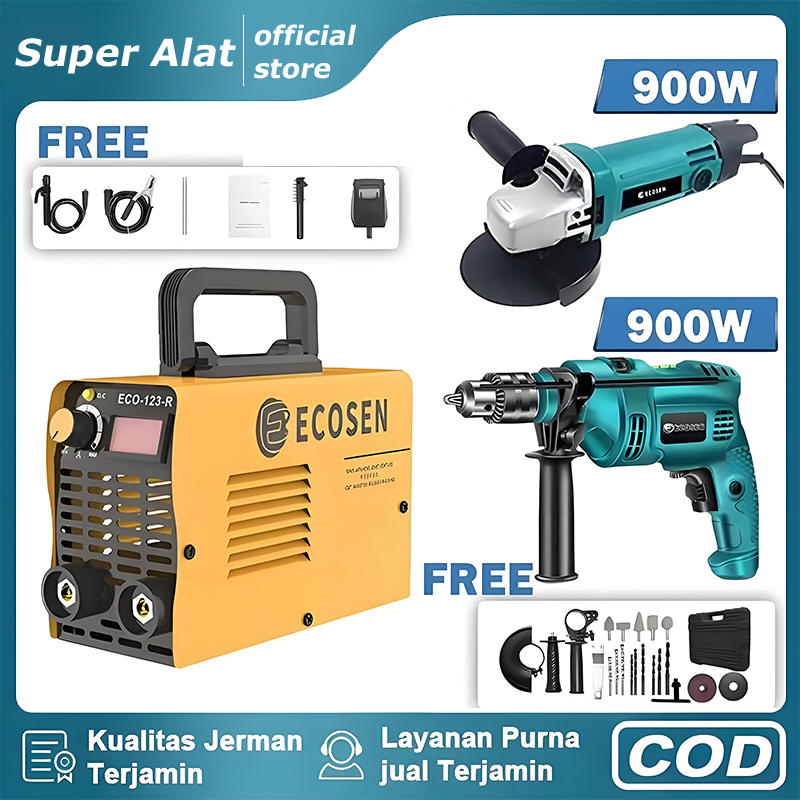 Super 1Bor Gerinda Paket Mesin Bor Impact Gerinda dan Las MMA 450 Watt 3 in 1 Lengkap IN 1Bor dan Ge