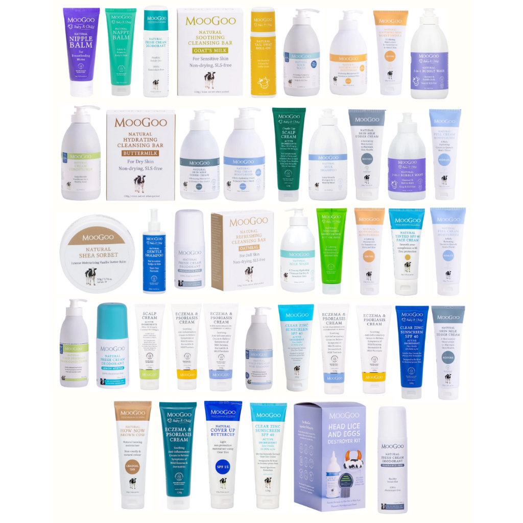 Moogoo Moisturizer/ Udder Cream / Shampoo / Conditioner / Nappy Wash / Milk Wash / Eczema, Moisturiz