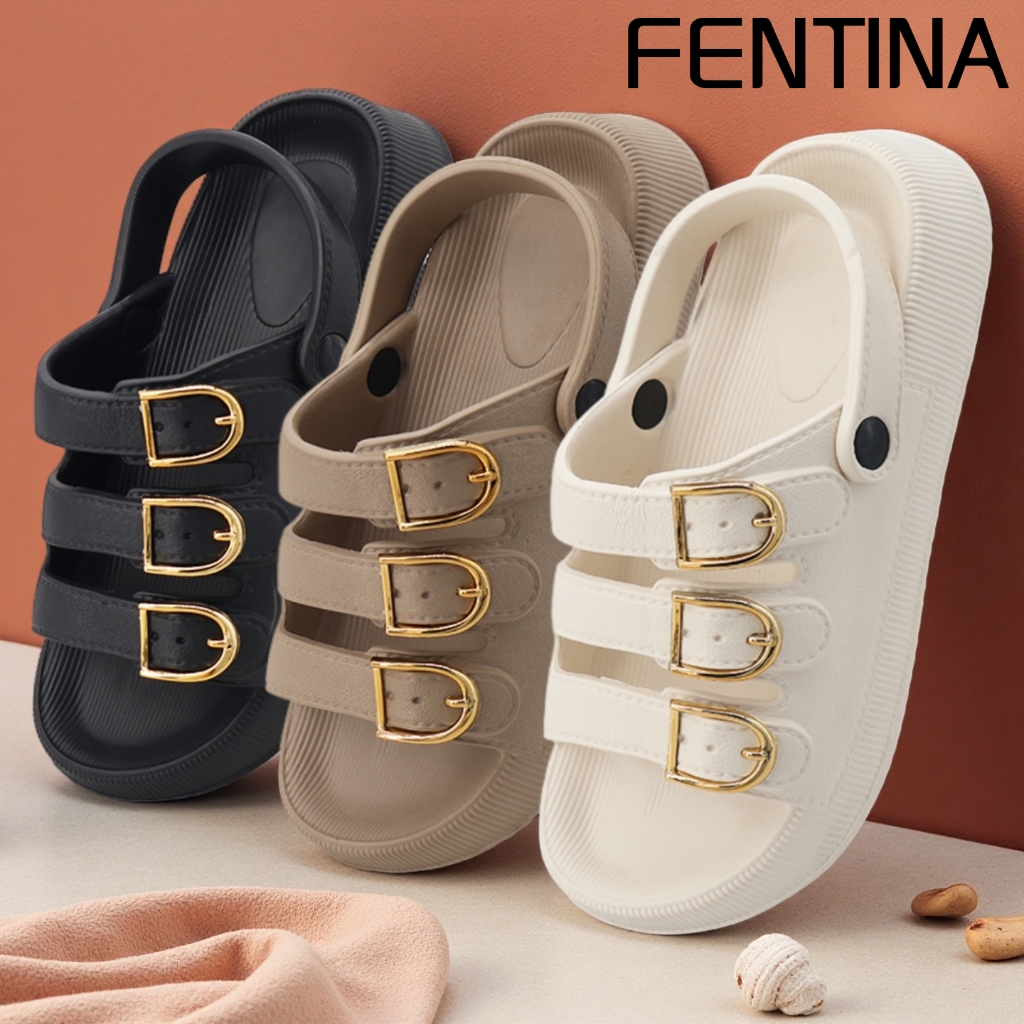 FENTINA Sandal Biam Wanita Kekinian Sandal Jelly Wanita Tali Elegan Sepatu Sandal Wanita Korea