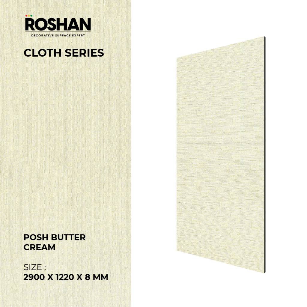 [ROSHAN] - WPC BAMBOO CHARCOAL - CLOTH SERIES - POSH BUTTER CREAM