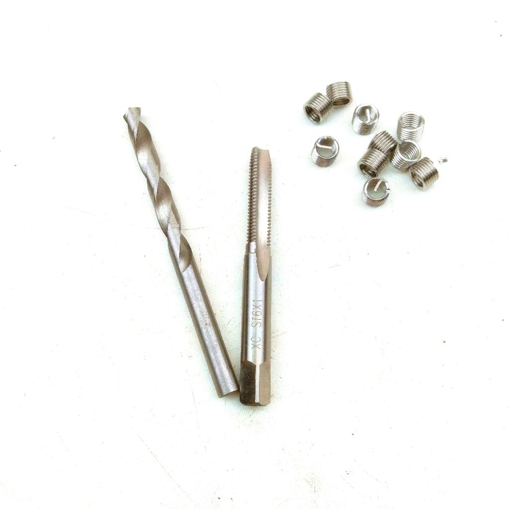 Paket Alat Reparasi Drat Baut 10 10pcs Recoil M6 Set Bor Tap Alat Verbos Baut 10