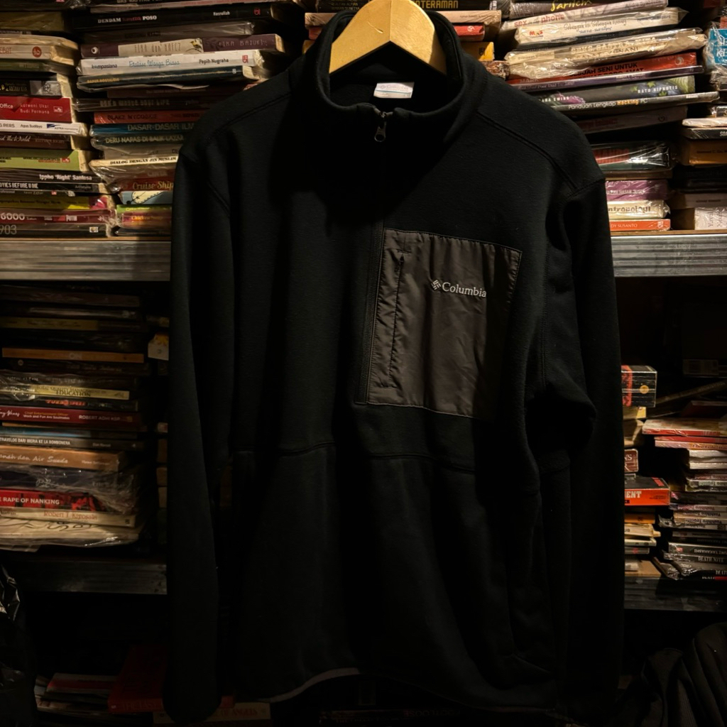 ORIGINAL JACKET COLUMBIA GUNUNG JAKET HITAM BLACK ABU TUA DARK GREY ZIPPER THE NORTH FACE PATAGONIA