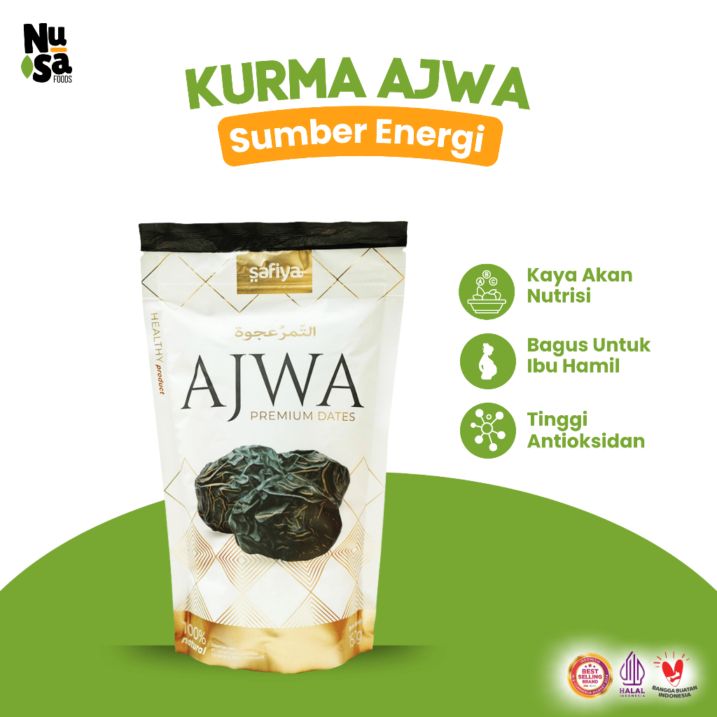 Kurma Ajwa Safiya 150 Gram Asli Madinah Kurma Nabi Premium Quality