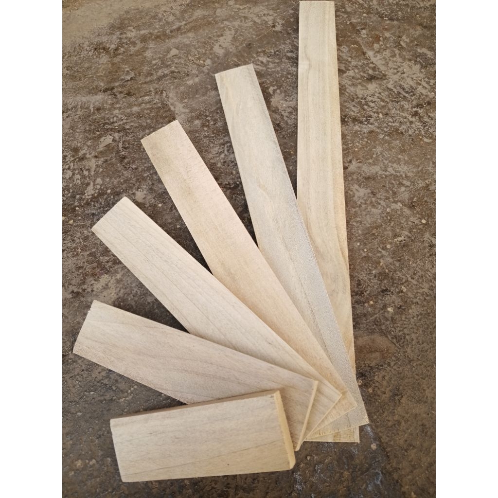 Lis/Reng Kayu Manglid 1 x 3.5,Cocok untuk Bingkai, Dekorasi Dinding, & Kerajinan