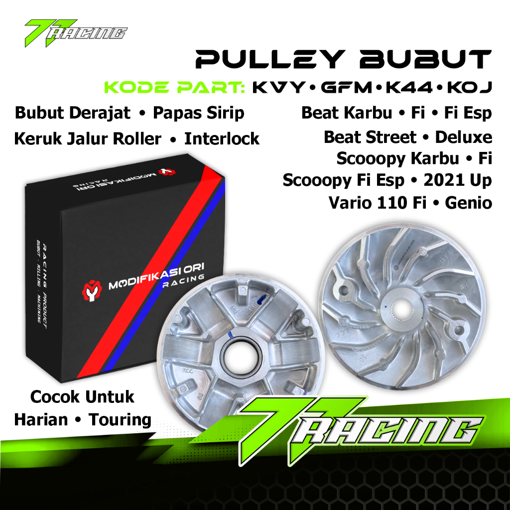 Rumah Roller Vario Beat Scoopy FI ESP Custom Bubut Original PULLEYSET CUSTOM BUBUT, (BEAT DELUXE-GEN