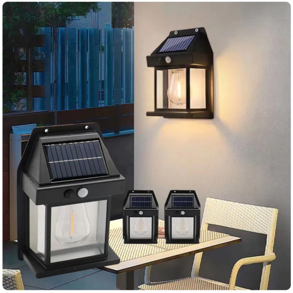 Lampu Dinding Taman Solar Interaction Wall Lamp Tenaga Surya Sensor / Solar Wall Lamp
