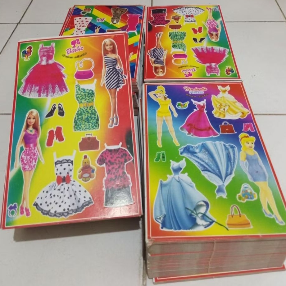 50 PCS/LEMBAR BONEKA KERTAS WARNA BESAR/BP JADUL BESAR/BONGKAR PASANG BESAR
