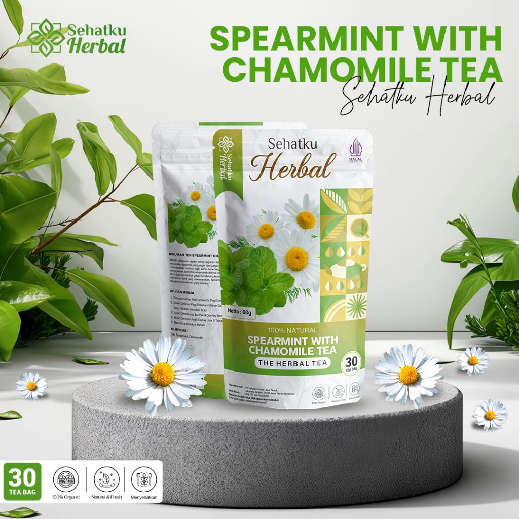Sehatku Herbal Teh Spearmint Chamomile isi 30 Tea Bag