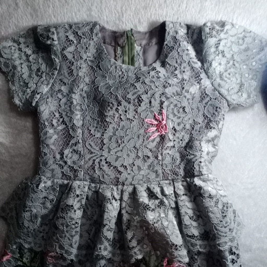 dress brokat anak modern