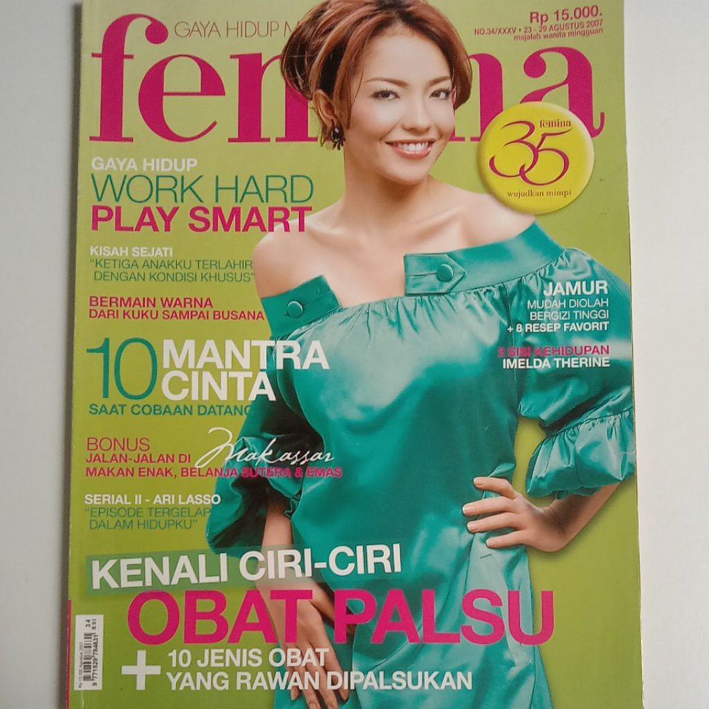 Majalah Femina Tahun 2007 Cover Imelda Ridwan Tamin (Semifinalis Gadsam'97)