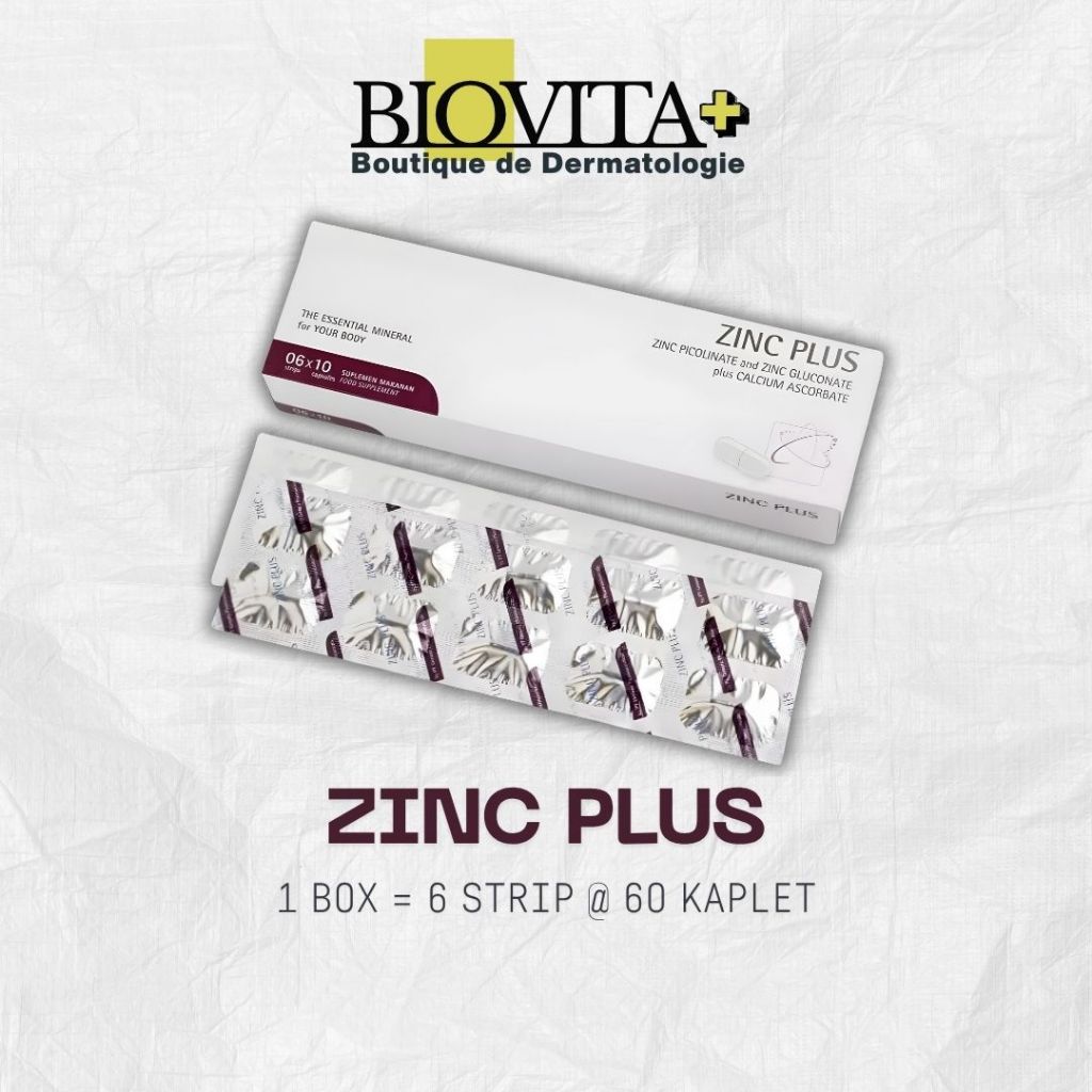 ZINC PLUS | Vitamin Zinc + Calcium | Menjaga Kesehatan Tubuh | Menutrisi Rambut & Kulit