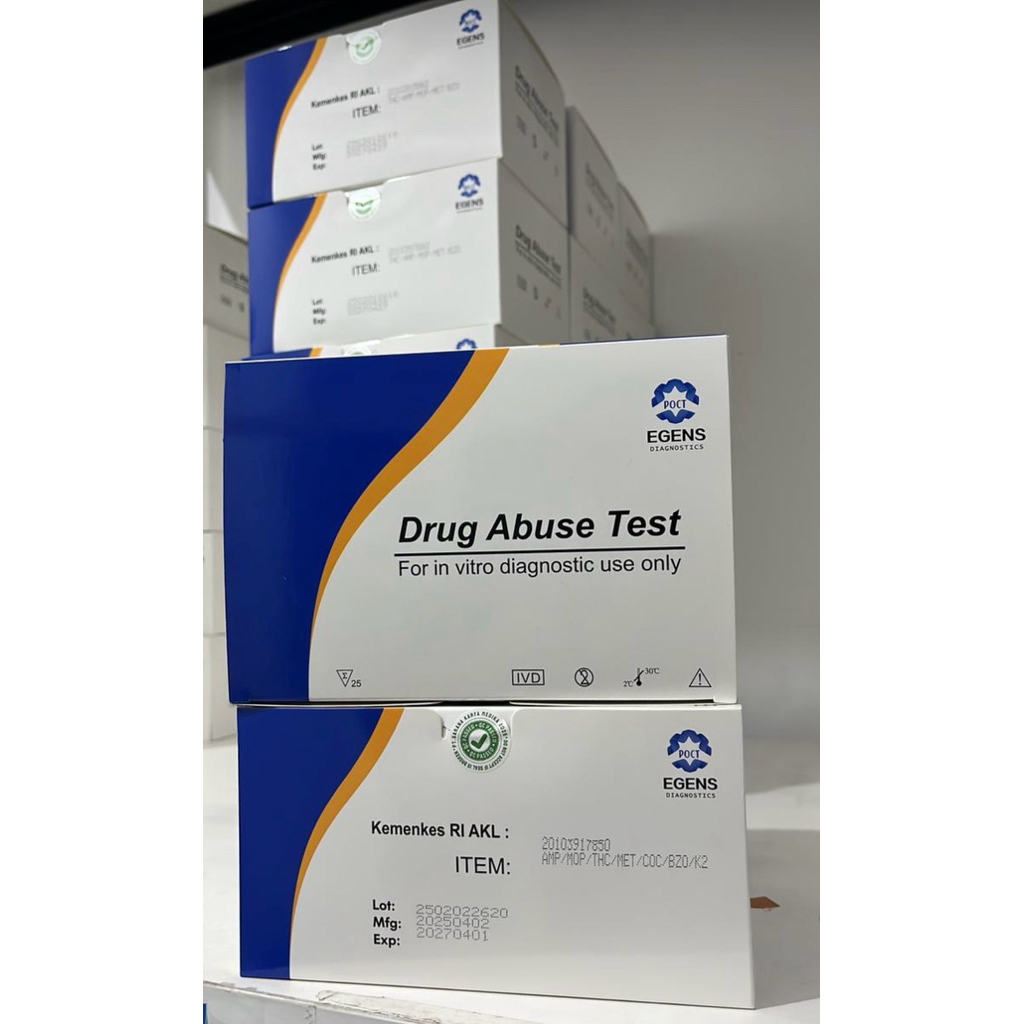 Tes narkoba 7 parameter strip urin tes / drug test wondfo , egens k2 isi 25 tes