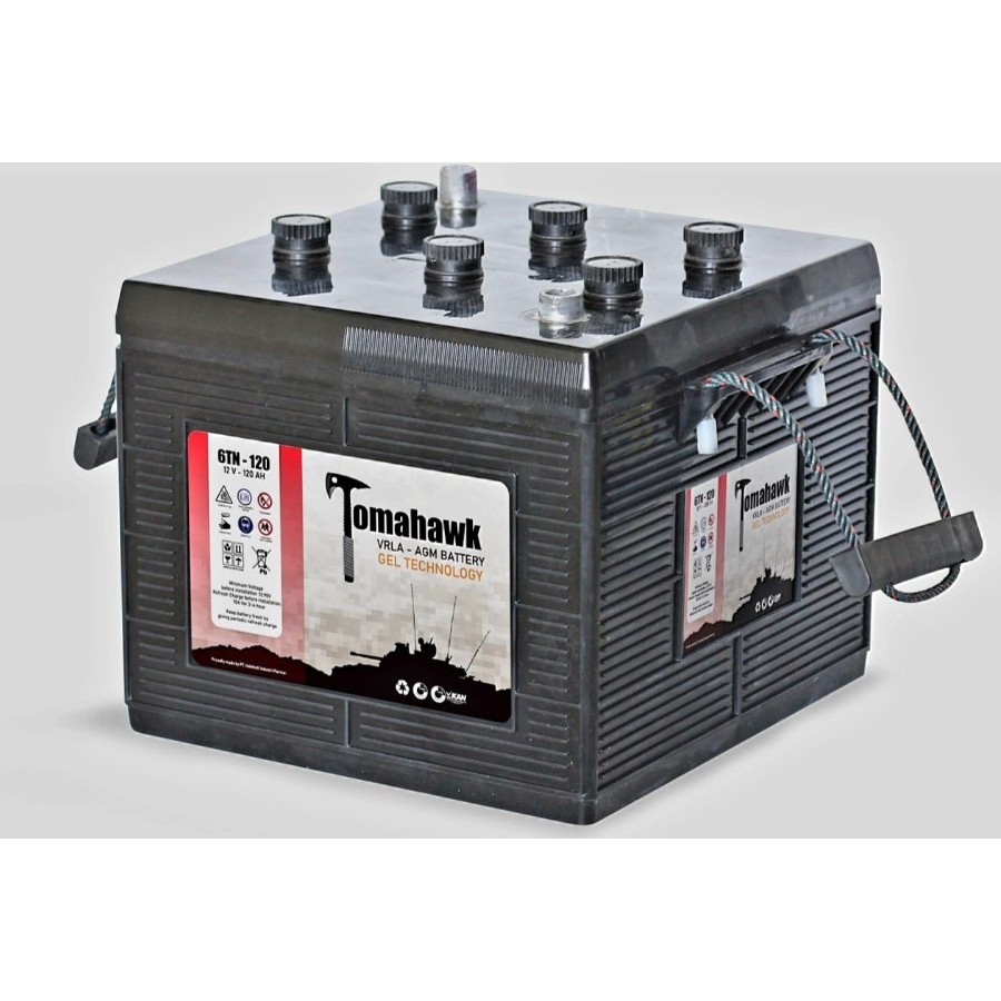 Tomahawk VRLA AGM 6TN - 120 12 V 120 AH Military Battery Aki Militer