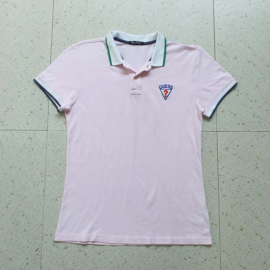 Baju Kaos Polo Guess Jeans / Size M - LD 52 cm / Bekas - Second - Preloved
