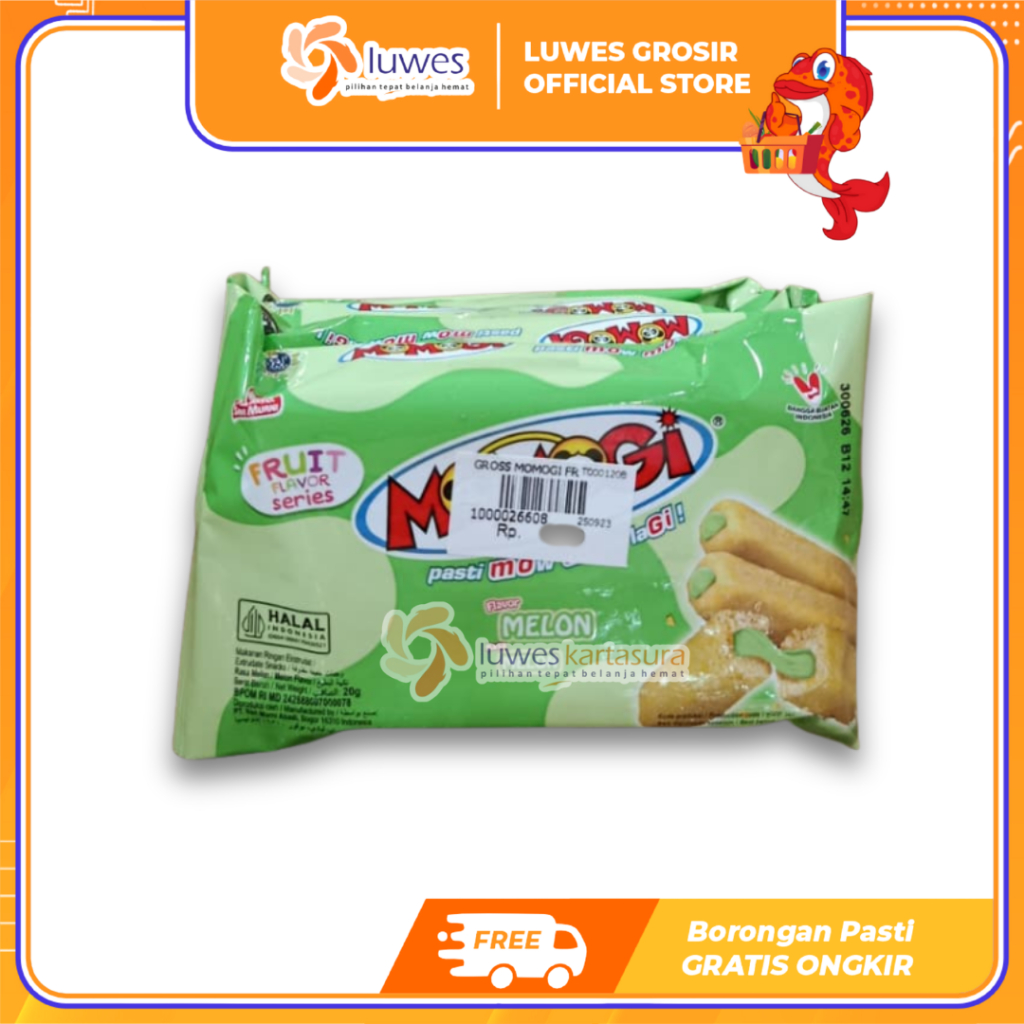 [GROSIR] Momogi Fruit Series Melon Isi 5pcs Snack Cemilan Stik Momogi Murah