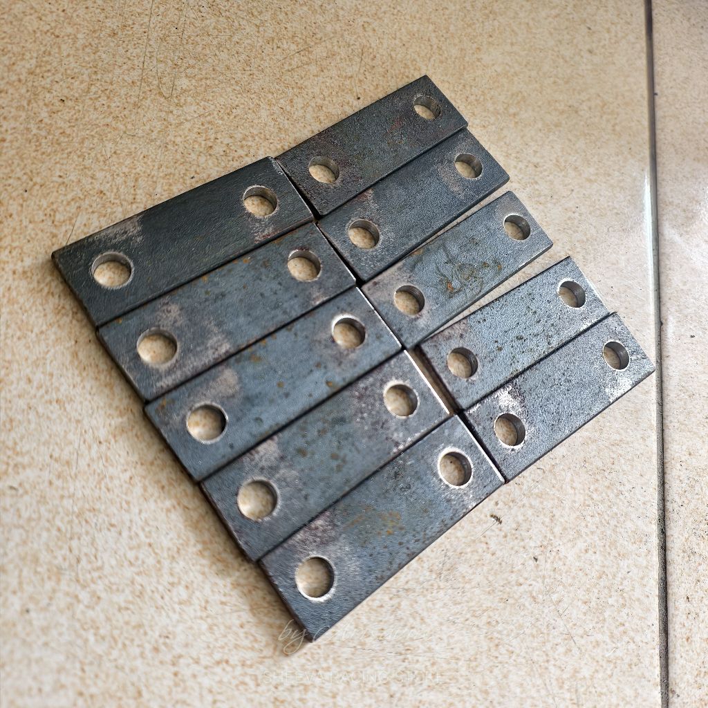 Plat strip besi plat panjang 10cm 12cm 15cm 17cm 20cm tebal 2.5cm Tebal 4.8mm plat besi serba guna