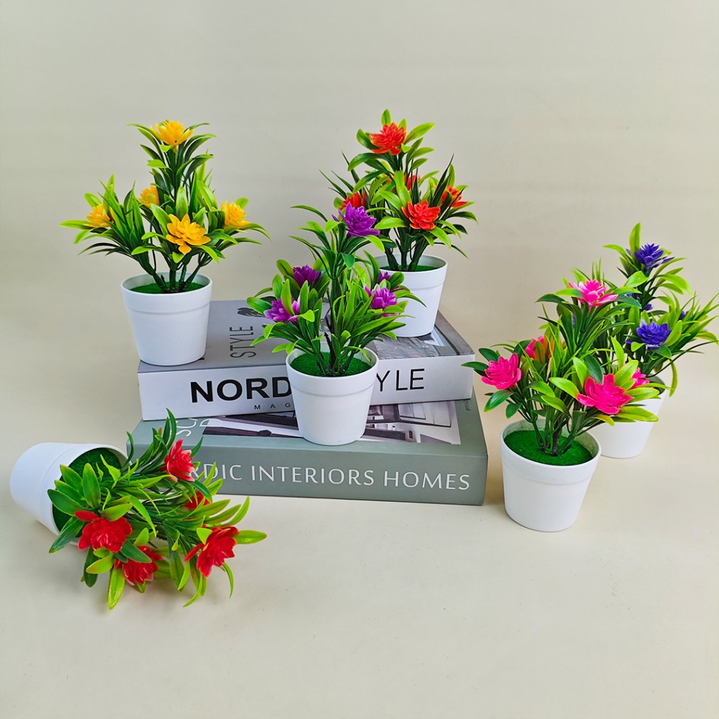BIG SALE Bunga Hias Mini Plastik Artificial Flowers Bunga Hiasan Meja Kecil Dekorasi Rumah Bunga