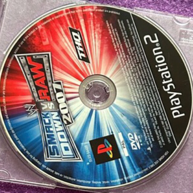 kaset ps2 pal smackdown vs raw 2007