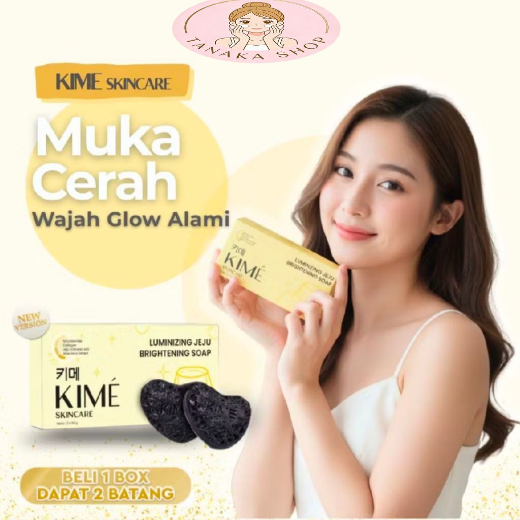 [BUY 1 GET 2 BATANG] KIME Luminizing Jeju Brightening Soap 100GR | Sabun Batang Mencerahkan Wajah Ba
