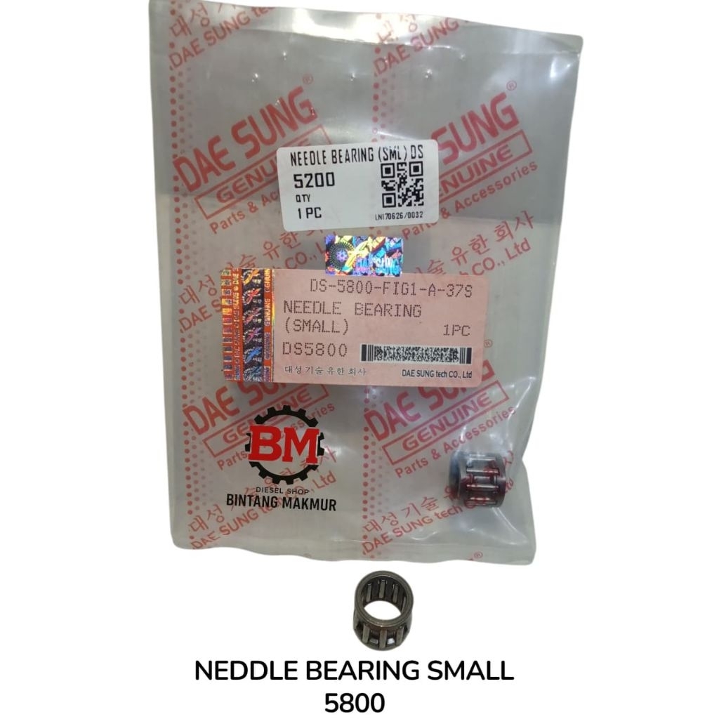 Needle Bearing Small Piston Mesin Chainsaw 5800