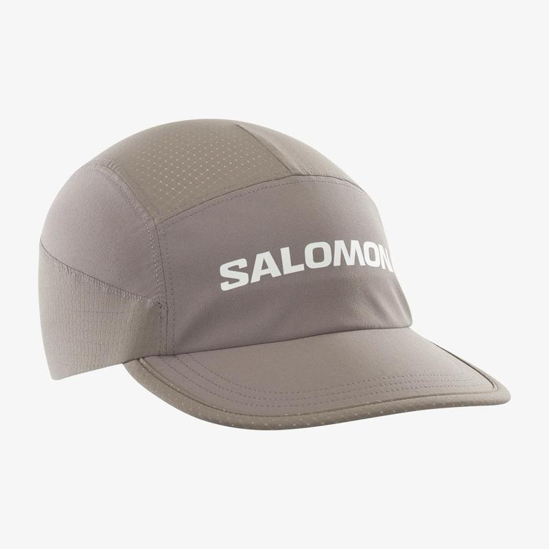 Topi Lari Salomon Aero Sense Trail Run Cap Iron Unisex Running Pria Wanita