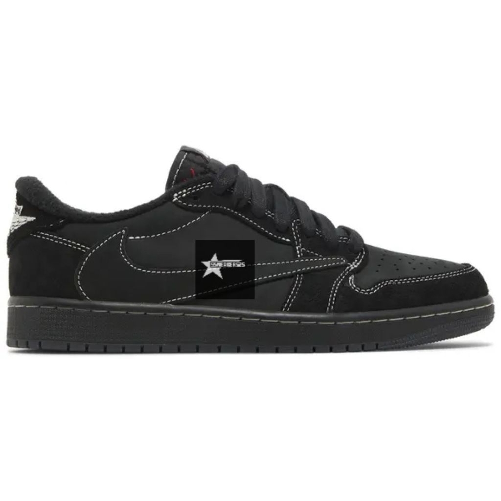Sepatu Travis Scott X AJ 1 Low Black Phantom
