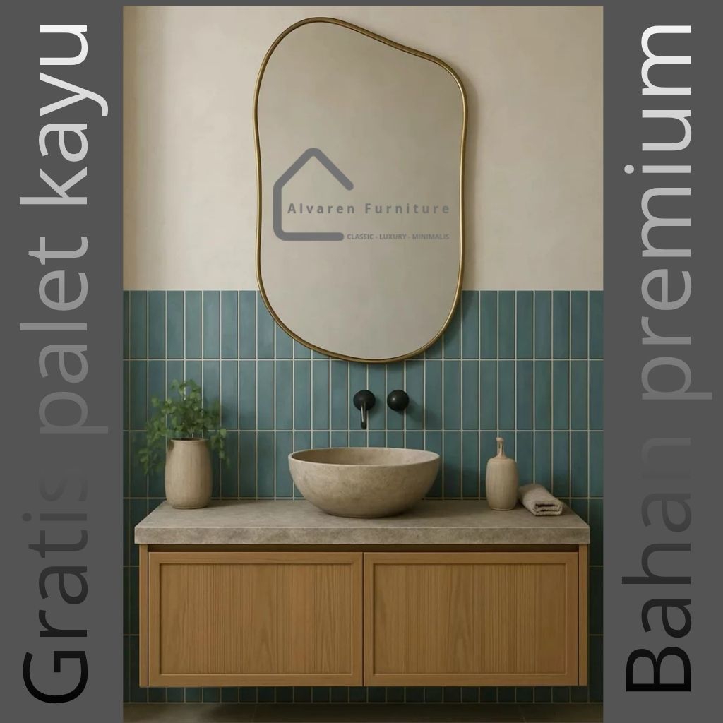 Cabinet wastafel top motif granit lapisan HPL Taco 2 pintu slowmosen
