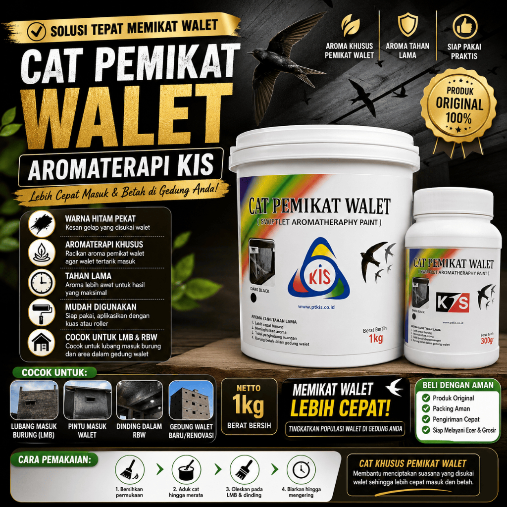 Cat Pemikat Walet Hitam Aromateraphy 1kg