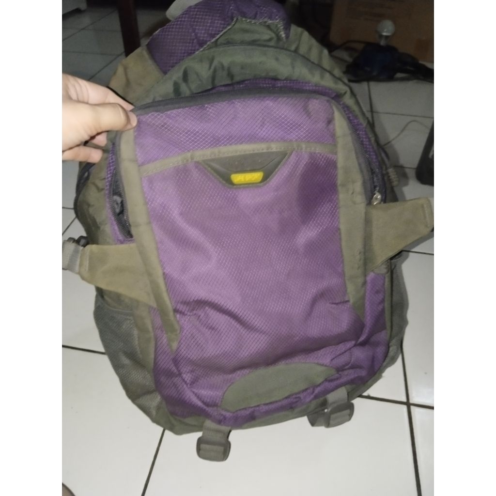 Preloved Ransel LifeSport Ungu Abu