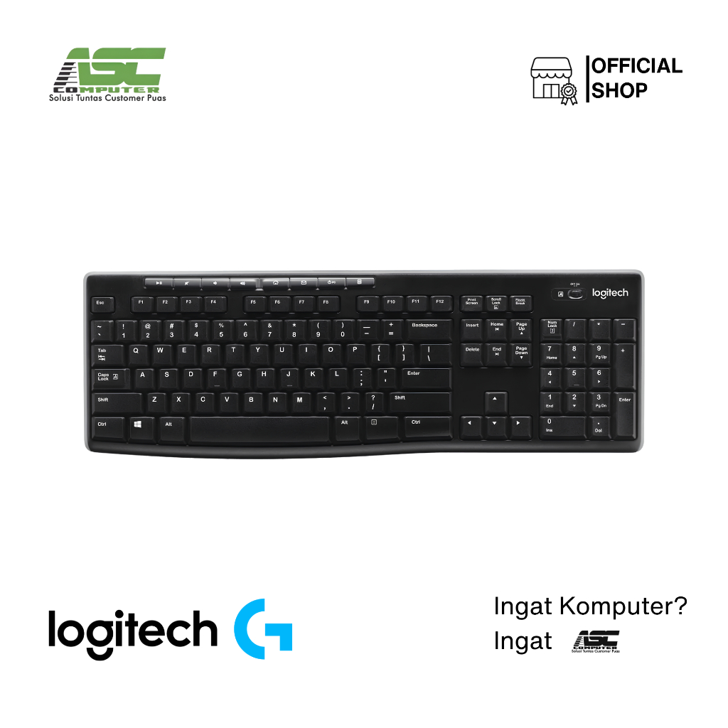 Keyboard Logitech Wireless K270 / Keyboard Full Size Wireless Logitech