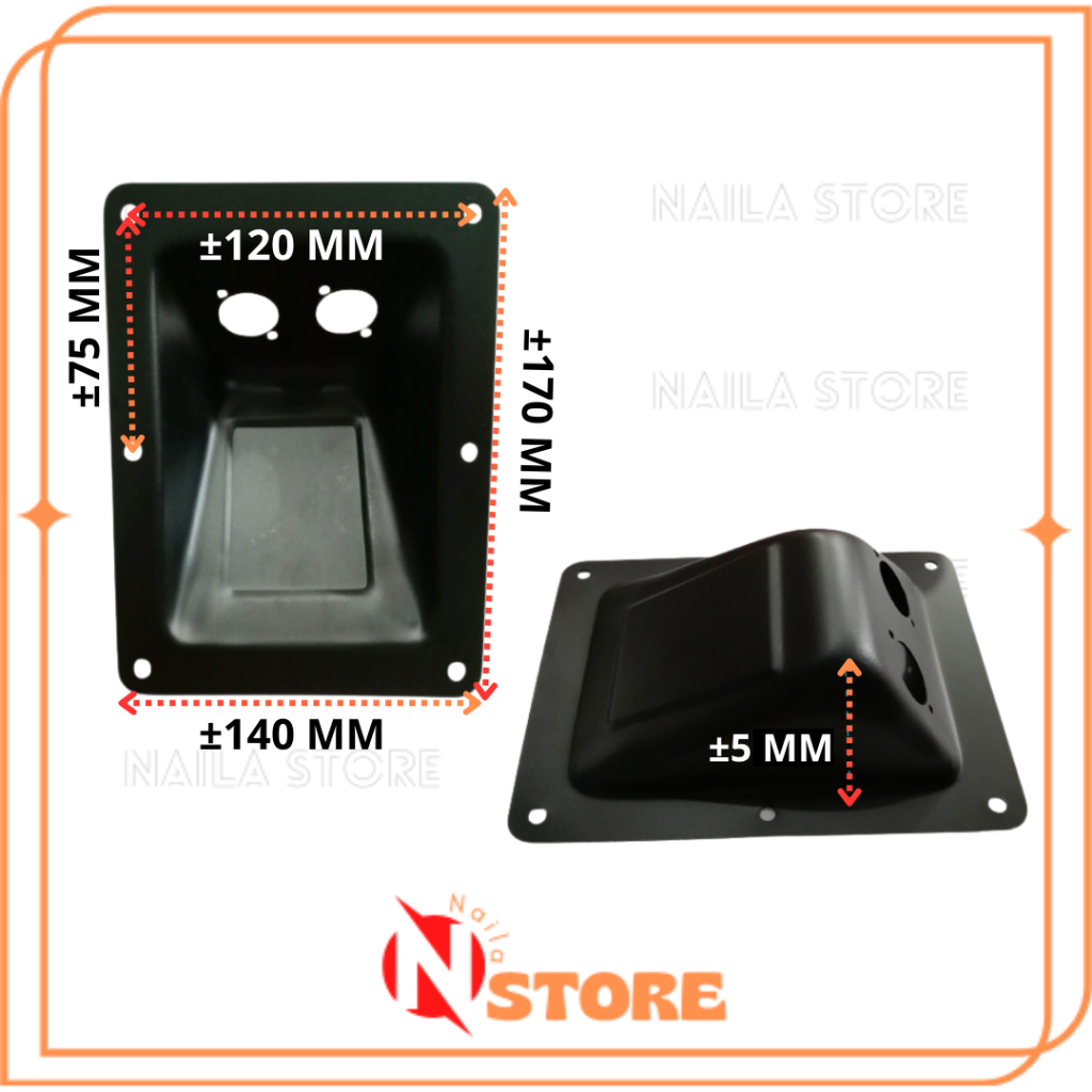PLAT SPIKON CEKLONG BESI/PLAT SPIKON ISI 2 BESI/TERMINAL PLAT SPIKON BESI CEKLONG HITAM ELEGAN BERKU