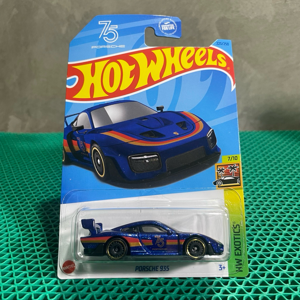 Hotwheels Porsche 935 Blue Biru Short Card