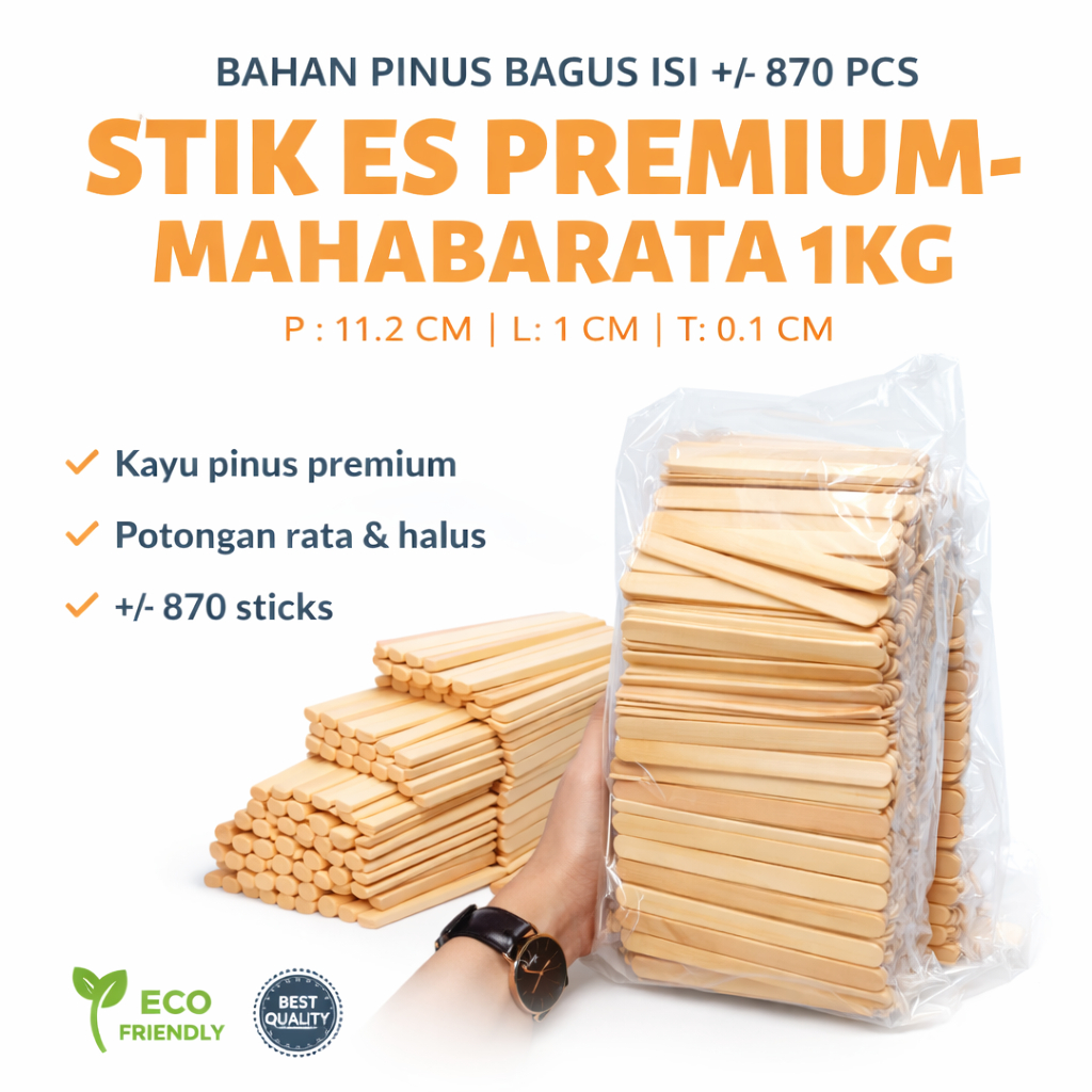 Stik Kayu Panjang - Kayu Es Krim  Stik Kayu Es Krim - Stik es krim loly mahabharata
