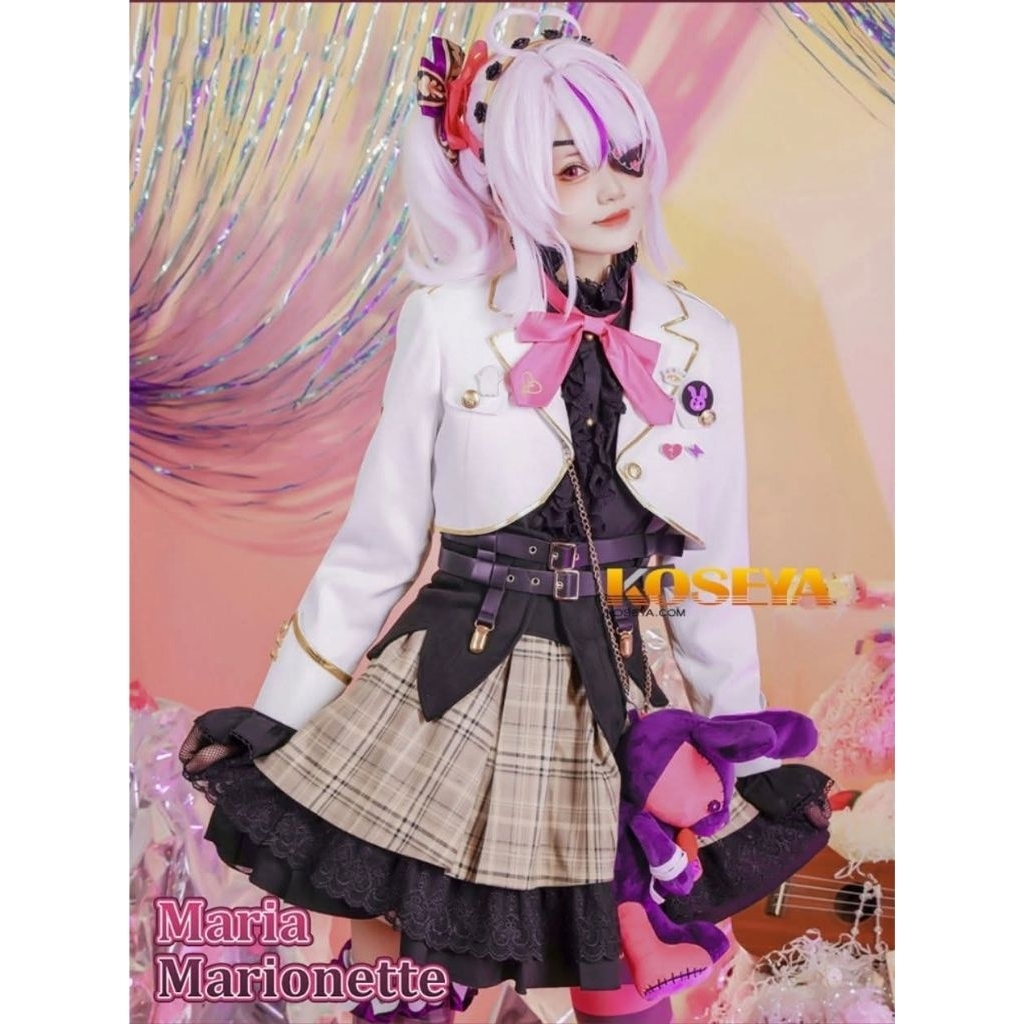 [SEALED HEART] Costume/Kostum Cosplay VTuber NIJISANJI ILUNA Maria Marionette size L cos+wig+doll