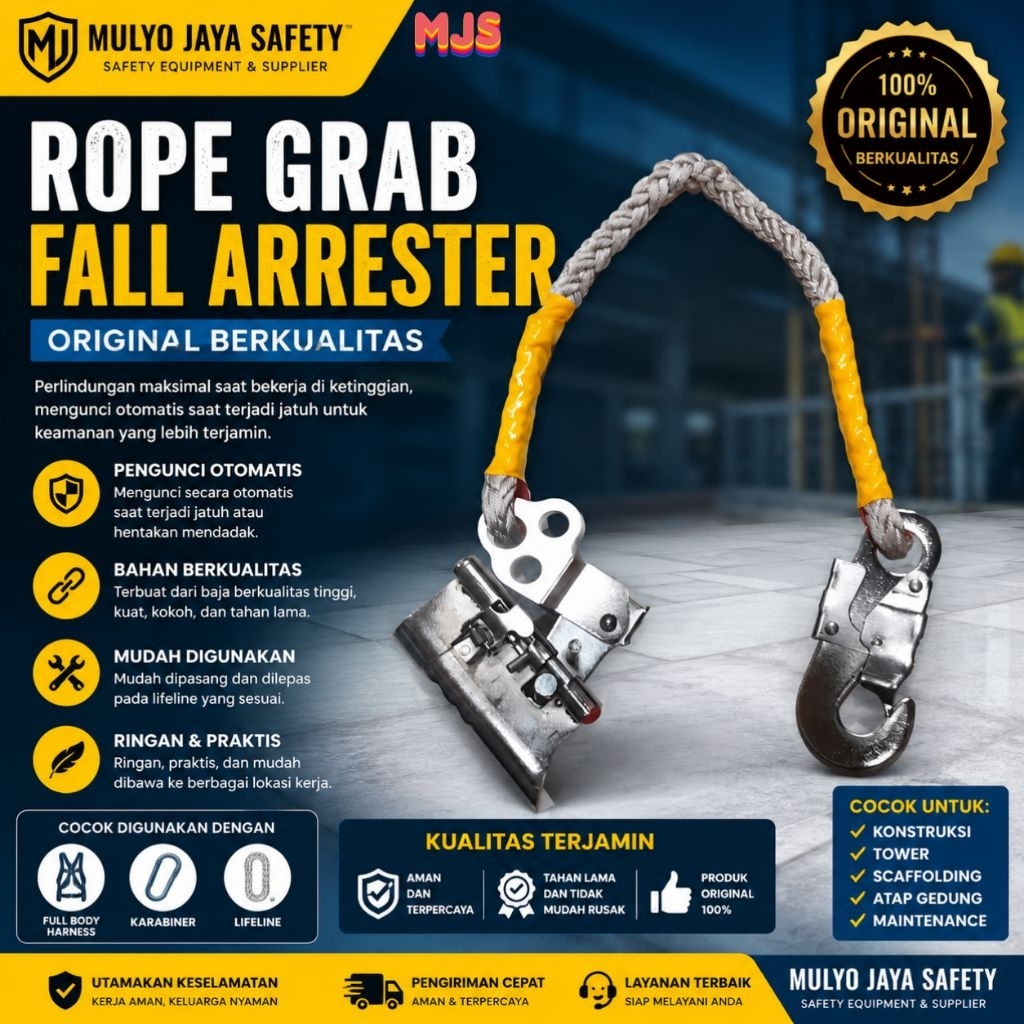 Rope Grab Fall Arrester Original Berkualitas