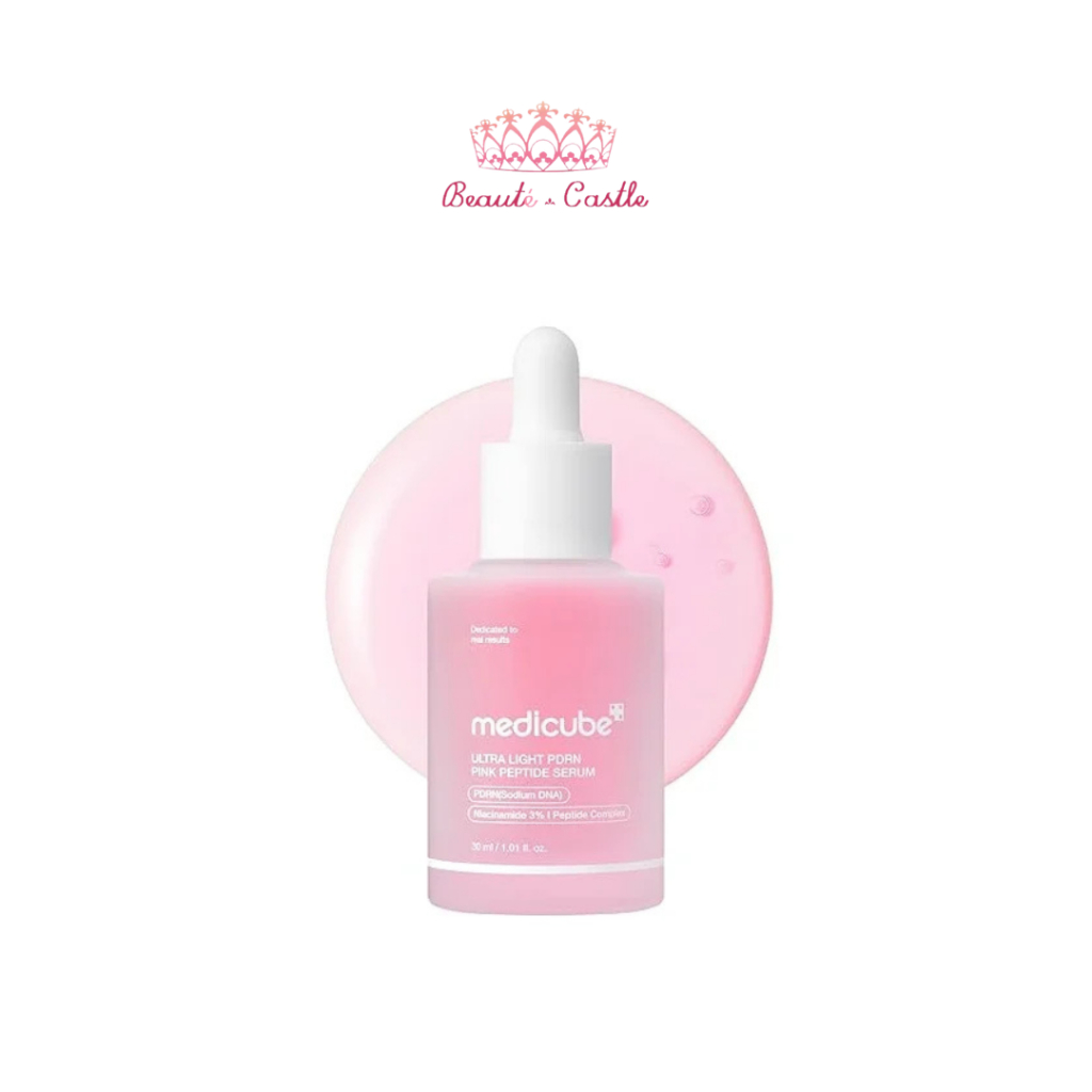 Medicube Ultra Light PDRN Pink Peptide Serum 30ml / Hydrating Brightening Peptide Serum / PDRN Salmo