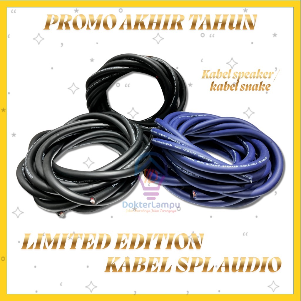 SPL AUDIO PROMO KABEL SPEAKER UKURAN PILIH DIVARIASI ECER PER 2 METER ORIGINAL SPL AUDIO