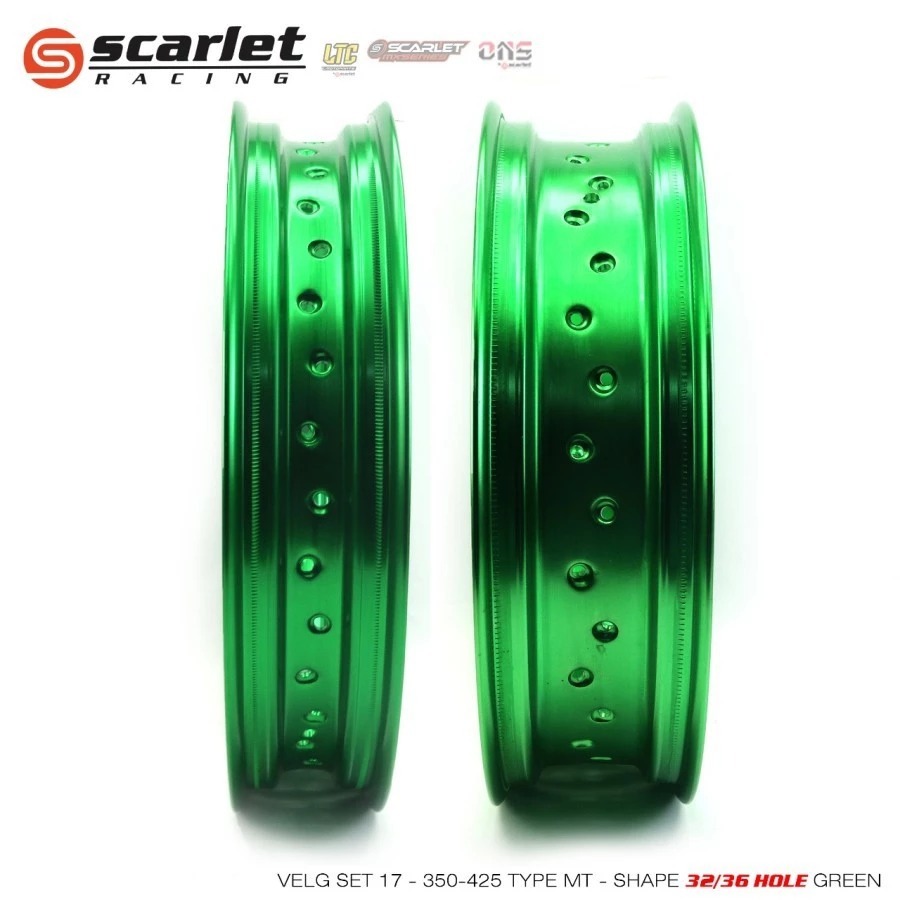 lingkar kilat 350 425 ring 17 (36) hole scarlet racing mt
