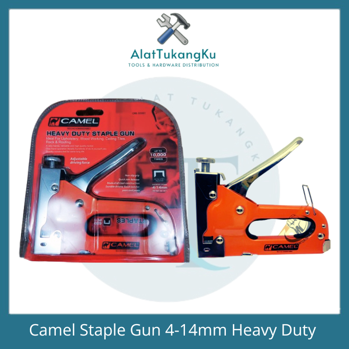 Camel Staples Gun 4-14mm Heavy Duty / Staples Gun Hektek Tembak Jok Motor Tripleks