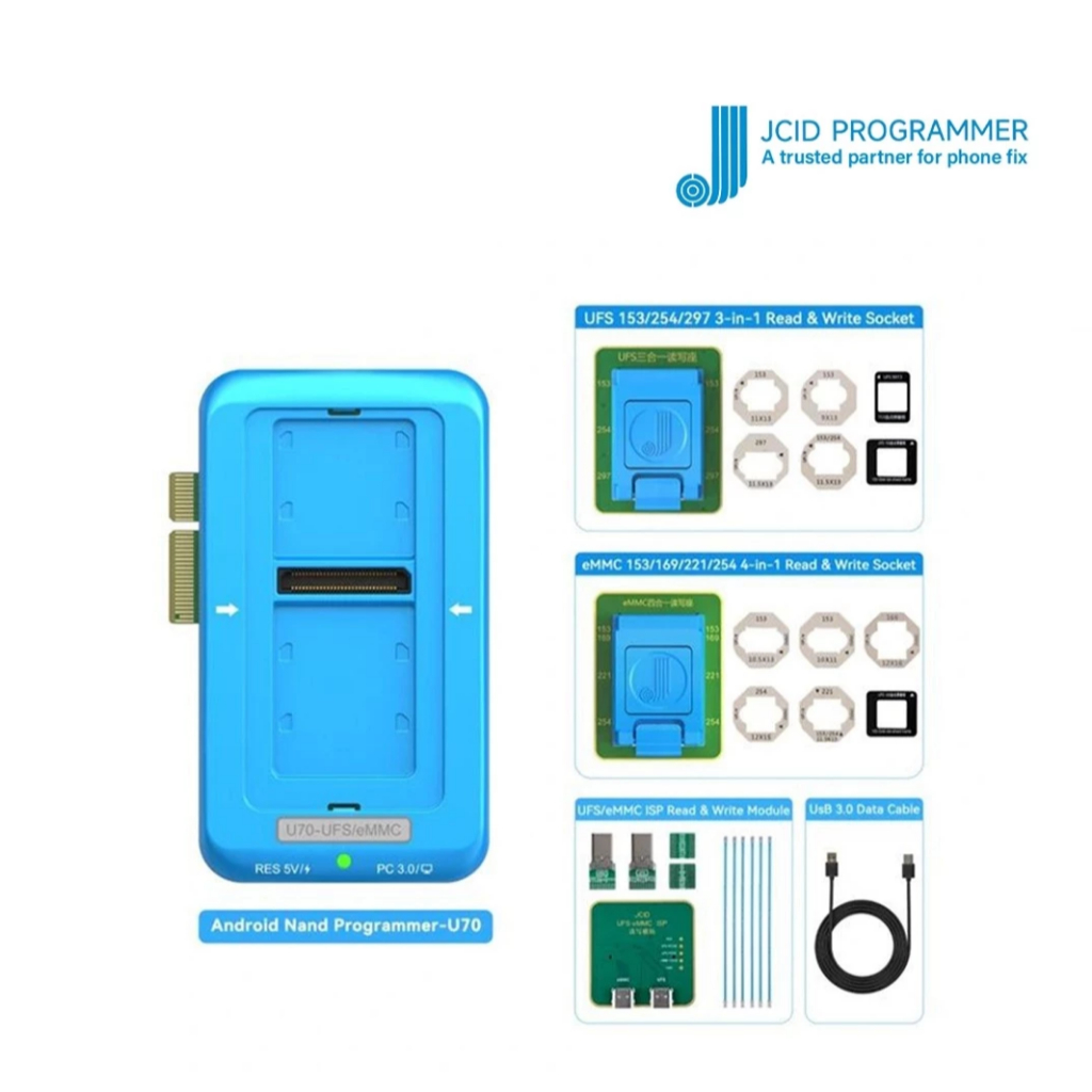 JC U70 UFS-EMMC Programmer / JCID UFS U70 UFS / EMMC/ ISP Per NAND Android - JCID