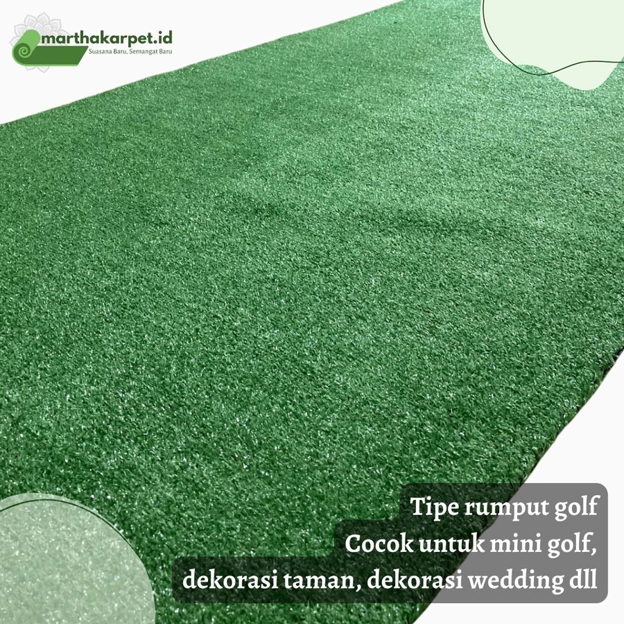 Karpet Rumput Sintetis Untuk Lantai Outdoor Indoor Meteran Murah Tebal 10mm ukuran 1x2m