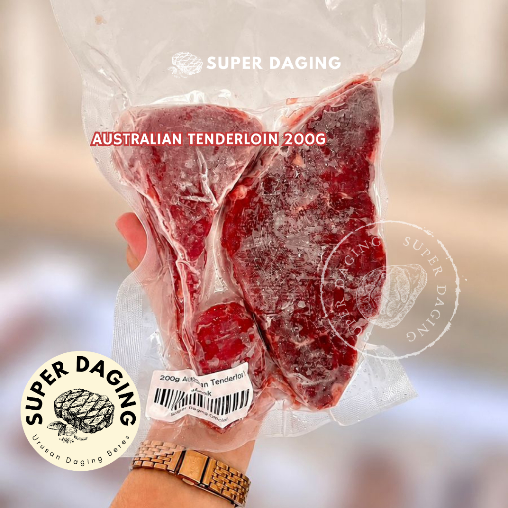 SUPER DAGING Australian Tenderloin Steak | Steak NON MELTIK 200g HALAL