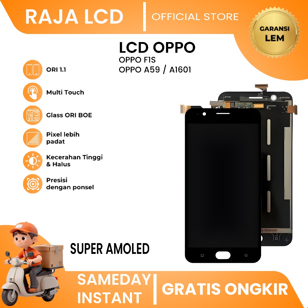 LCD Oppo F1S/Oppo A59 ( A1601 ) - Fullset Touchscreen Original