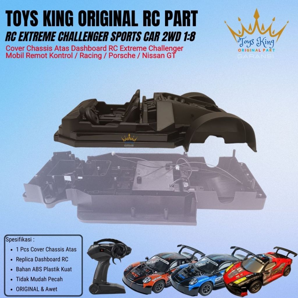 ARIVINDO Cover chassis atas rc 1:8 jumbo extreme challenger sedan porsche nissan gt original part