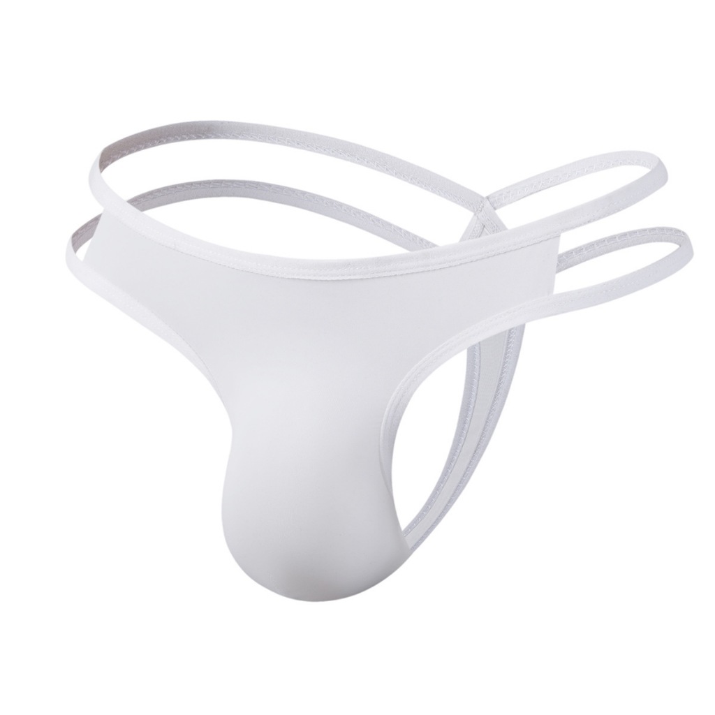 YUTATA Men Thong CD Celana Dalam Pria Thong Putih B607W